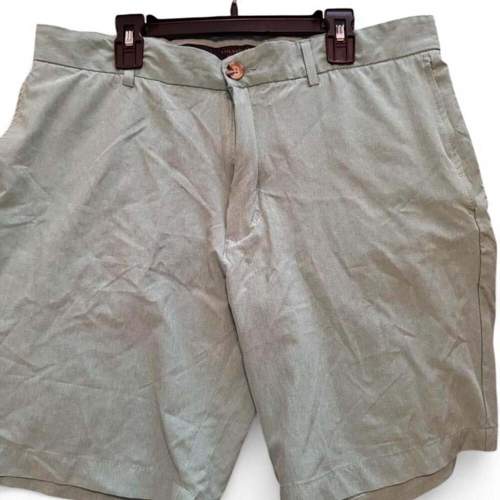 Tailorbyrd Green Flat Front Casual Shorts